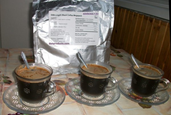 DXN Ganoderma gyógygombás fekete kávé Megapack változatban otthoni használatra